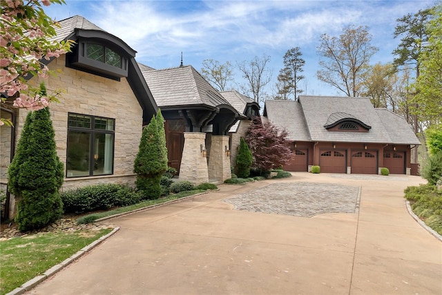 exterior space featuring a garage