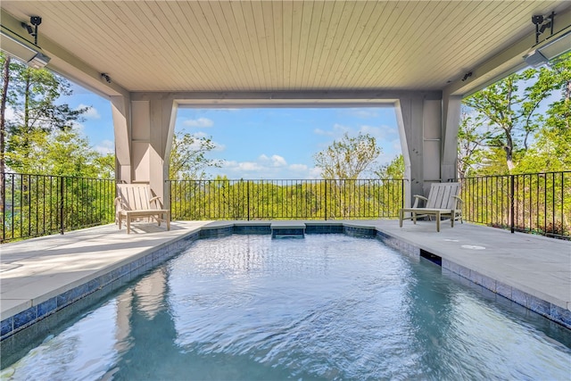 view of pool featuring a patio area