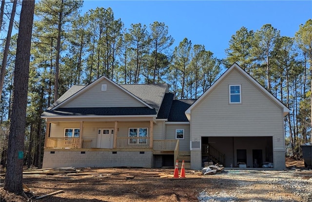 view of front of house with a porch