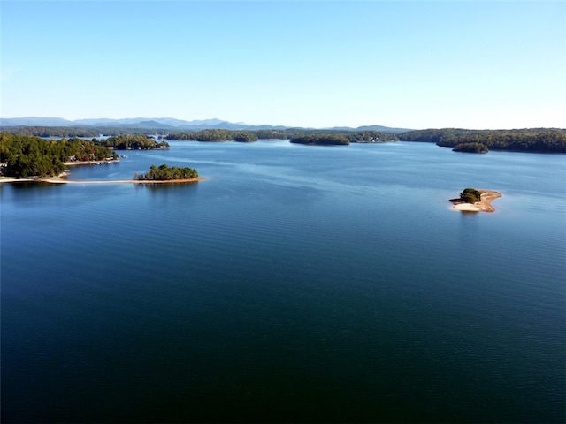 water view with a mountain view