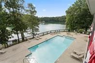 1230 Melton Rd Unit 99, West Union, SC 29696 - view of swimming pool with a water view, a patio area, and a fenced in pool