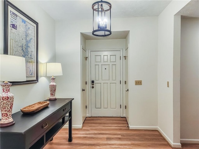 entryway featuring light wood-type flooring