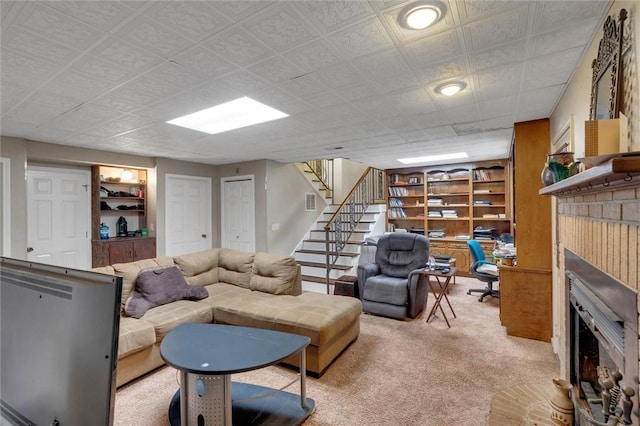 view of carpeted living room