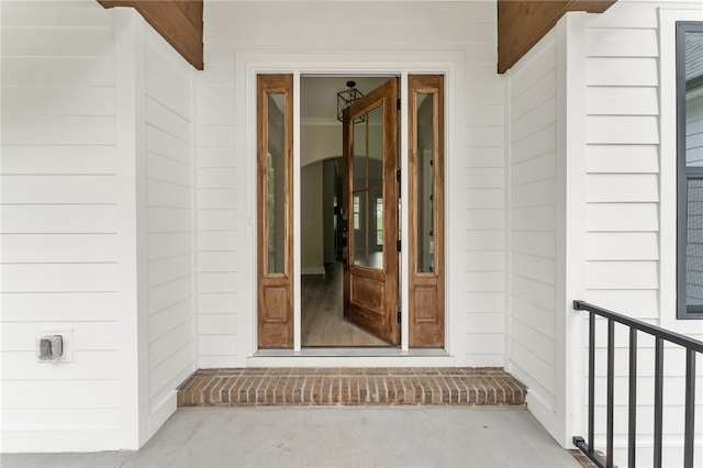 view of doorway to property