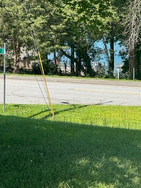 view of home's community with a lawn