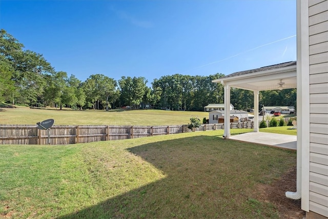 view of yard with a patio