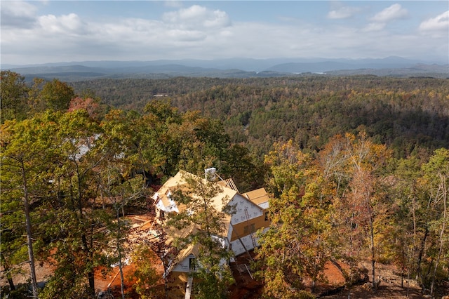 aerial view featuring a mountain view