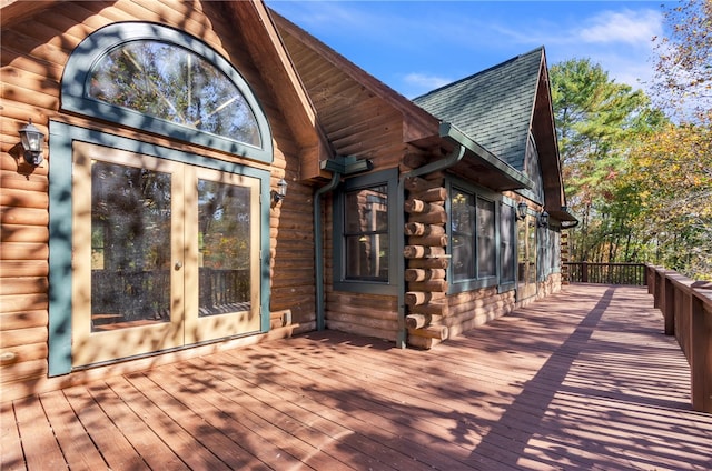 view of wooden deck