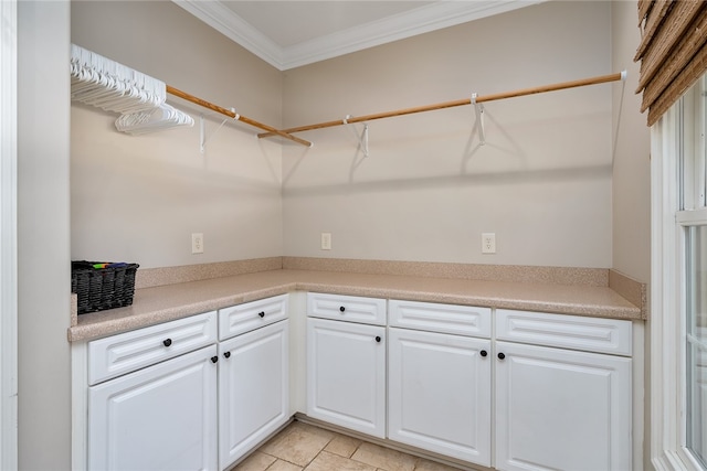 washroom with ornamental molding