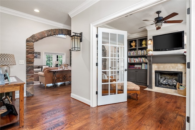 interior space featuring french doors