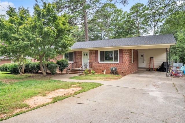 view of ranch-style home