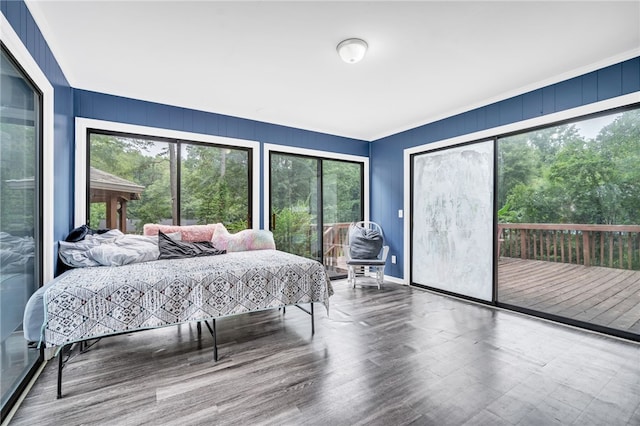 bedroom featuring hardwood / wood-style flooring