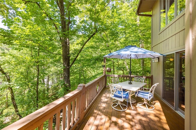 view of wooden deck