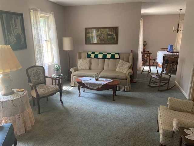 view of carpeted living room