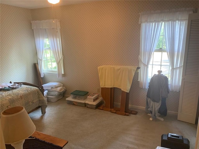 view of carpeted bedroom