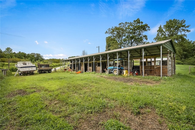 exterior space with an outdoor structure