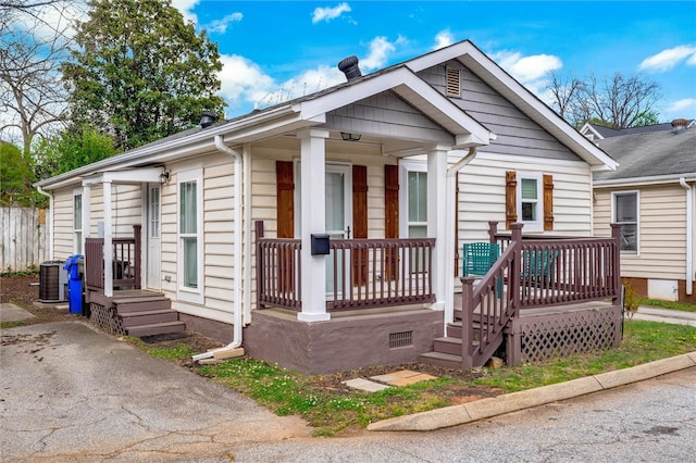 bungalow-style home with a porch