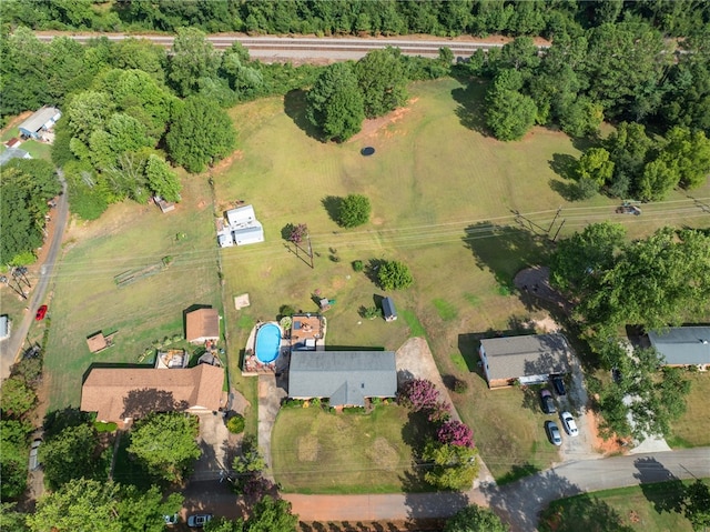 drone / aerial view featuring a rural view