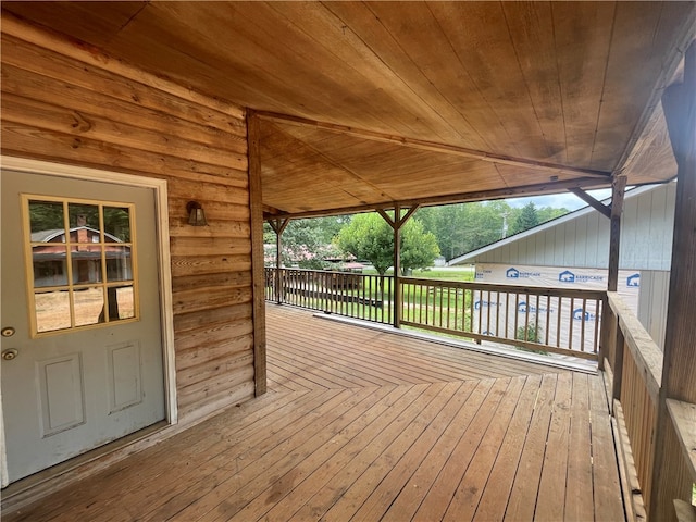 view of wooden terrace