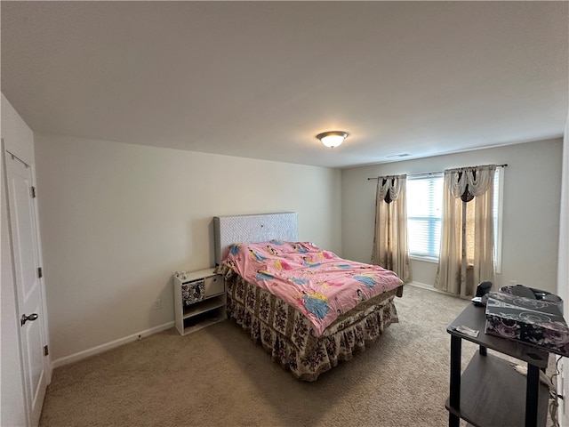 view of carpeted bedroom