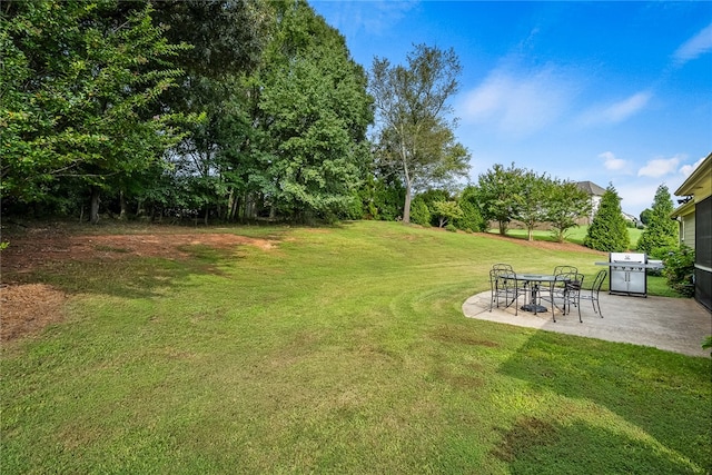 view of yard featuring a patio