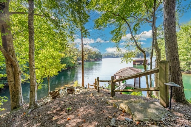 604 Top Ridge Dr, Sunset, SC 29685 - dock area featuring a water view