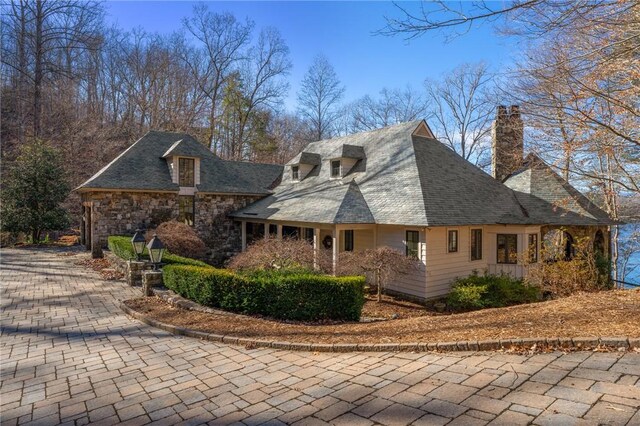604 Top Ridge Dr, Sunset, SC 29685 - view of home's exterior with stone siding