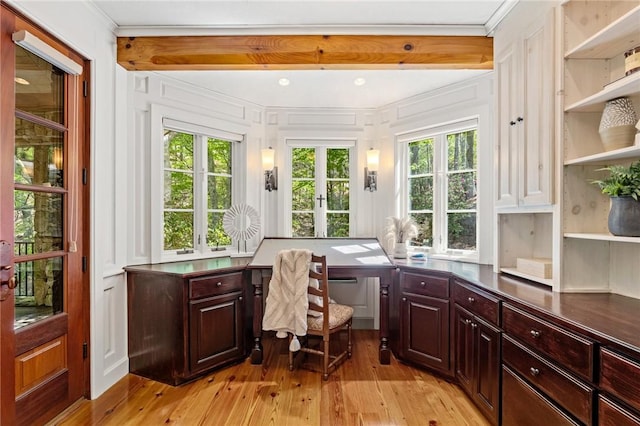 604 Top Ridge Dr, Sunset, SC 29685 - office featuring french doors and light wood-type flooring