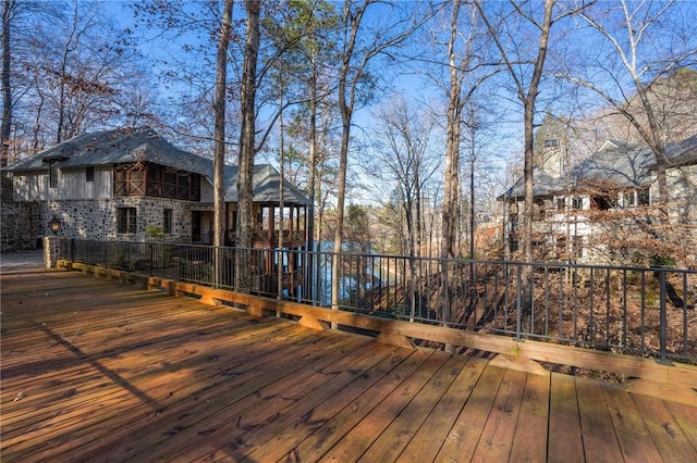604 Top Ridge Dr, Sunset, SC 29685 - view of wooden terrace