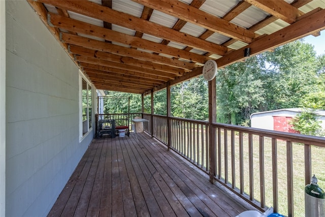 view of wooden terrace