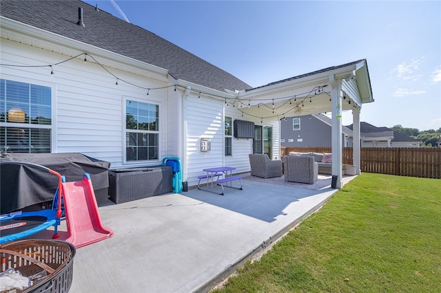 view of patio / terrace featuring an outdoor hangout area