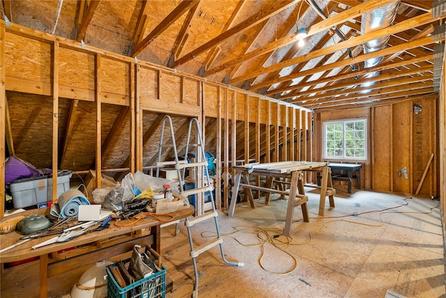 view of attic