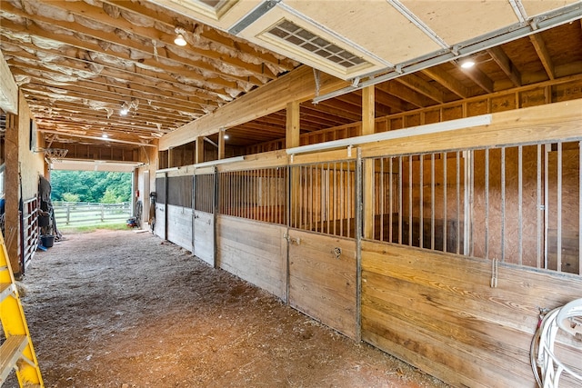 view of horse barn