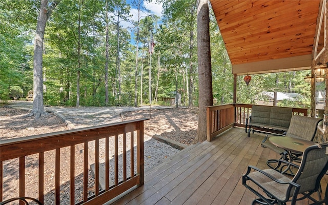 view of wooden terrace