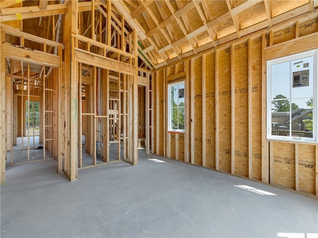 miscellaneous room with concrete flooring and plenty of natural light