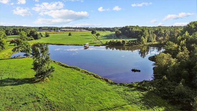 water view featuring a rural view