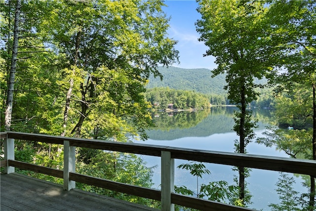 property view of water with a mountain view