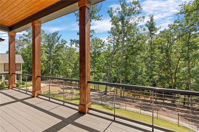 view of wooden terrace