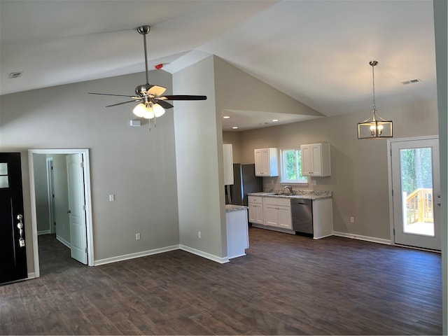 kitchen with white cabinetry, ceiling fan, and crown molding