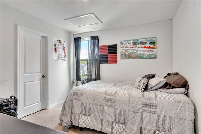 view of carpeted bedroom