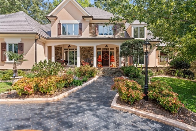 view of front of house with a porch