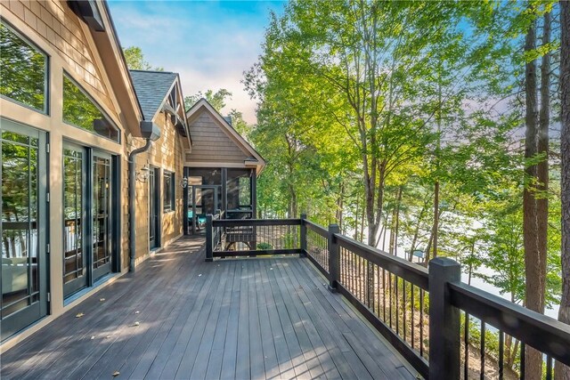 606 Majesty Ct, Salem, SC 29676 - wooden deck with a sunroom