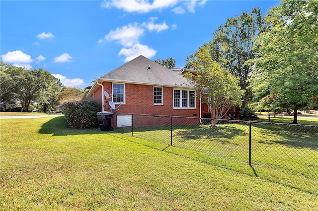 view of property exterior featuring a yard