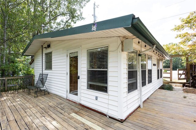 view of wooden deck