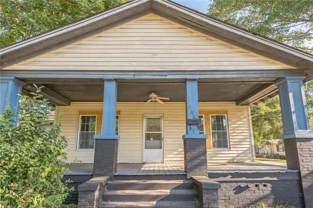 view of front of home featuring covered porch