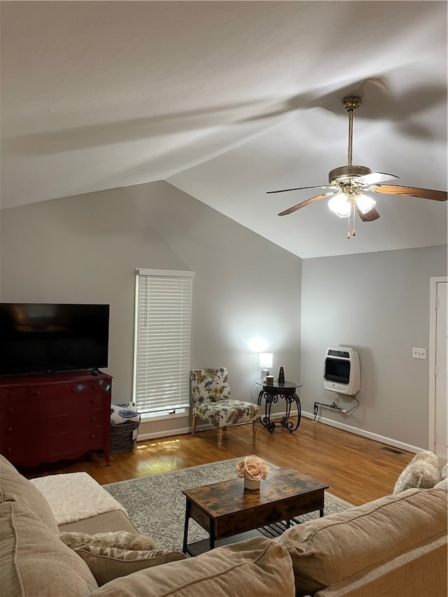 living room with ceiling fan