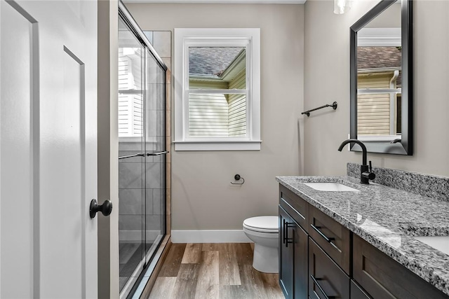 156 Grand Oak Cir, Pendleton, SC 29670 - full bathroom with vanity, toilet, baseboards, and a stall shower