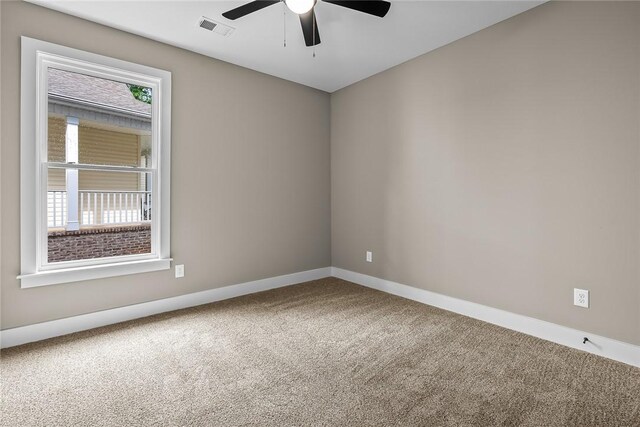 156 Grand Oak Cir, Pendleton, SC 29670 - unfurnished room featuring baseboards, a ceiling fan, carpet flooring, and visible vents