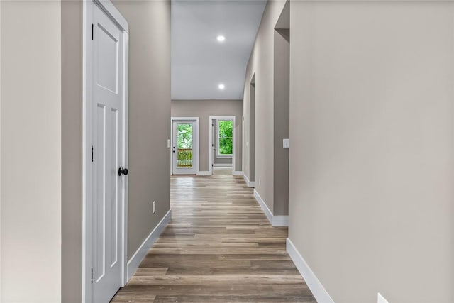 156 Grand Oak Cir, Pendleton, SC 29670 - corridor with baseboards, recessed lighting, and wood finished floors