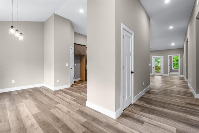 156 Grand Oak Cir, Pendleton, SC 29670 - hall featuring baseboards, recessed lighting, and light wood finished floors